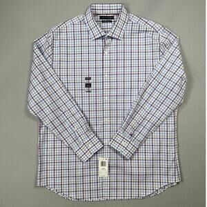 Tommy Hilfiger Men's Flex Slim Fit Stretch Dress Shirt lavender 17 32/33 $85